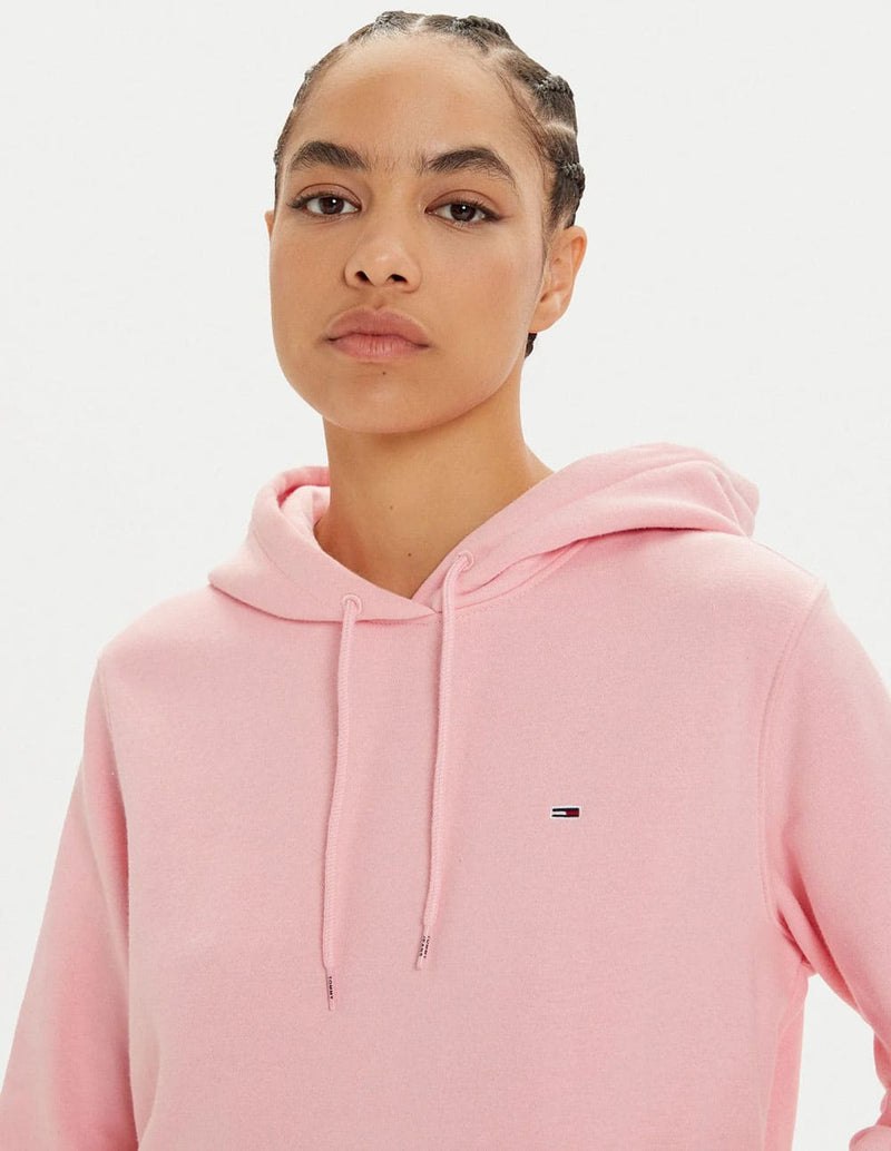 Sudadera con Capucha Tommy Jeans con Logo Rosa Mujer