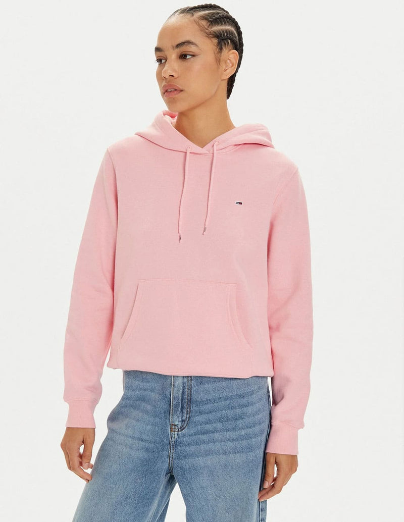 Sudadera con Capucha Tommy Jeans con Logo Rosa Mujer