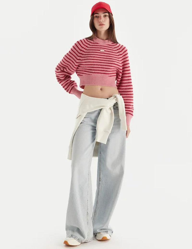 Jersey Tommy Jeans con Parche del Logo Rosa Mujer