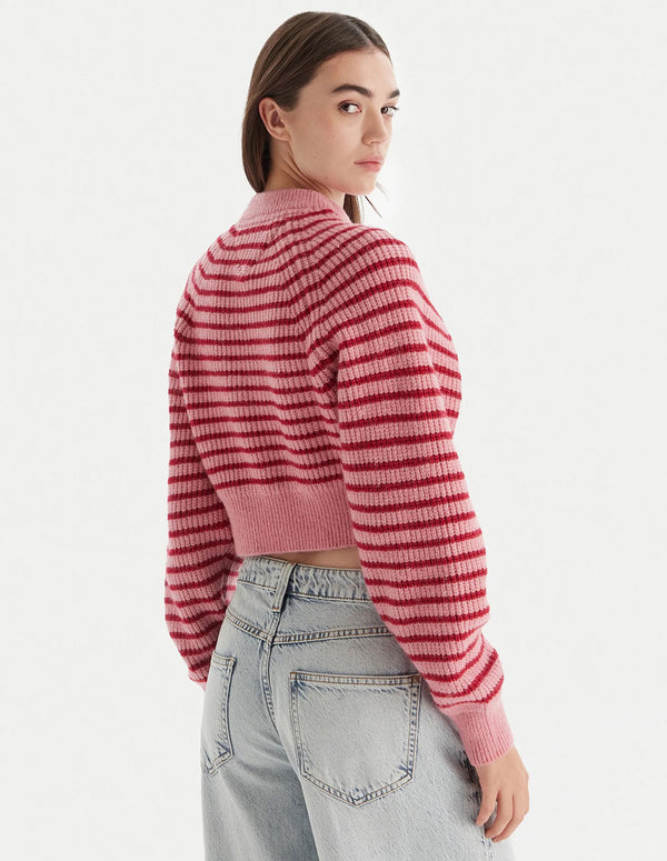 Jersey Tommy Jeans con Parche del Logo Rosa Mujer