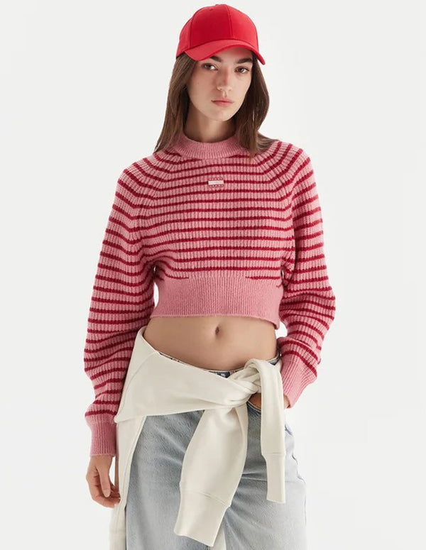 Jersey Tommy Jeans con Parche del Logo Rosa Mujer