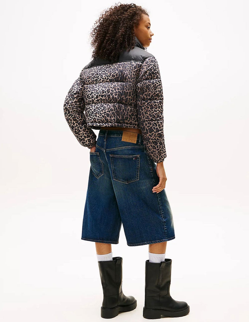 Chaqueta Acolchada Tommy Jeans Animal Print Multicolor Mujer