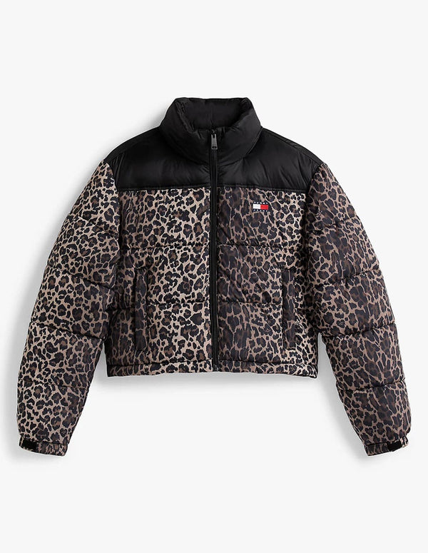 Chaqueta Acolchada Tommy Jeans Animal Print Multicolor Mujer