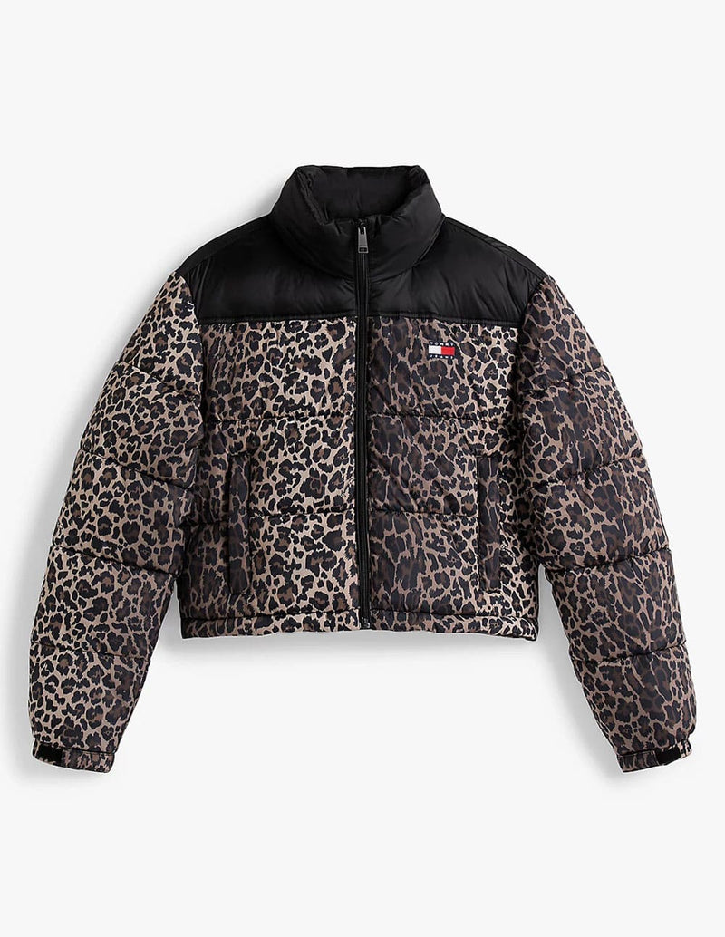 Chaqueta Acolchada Tommy Jeans Animal Print Multicolor Mujer