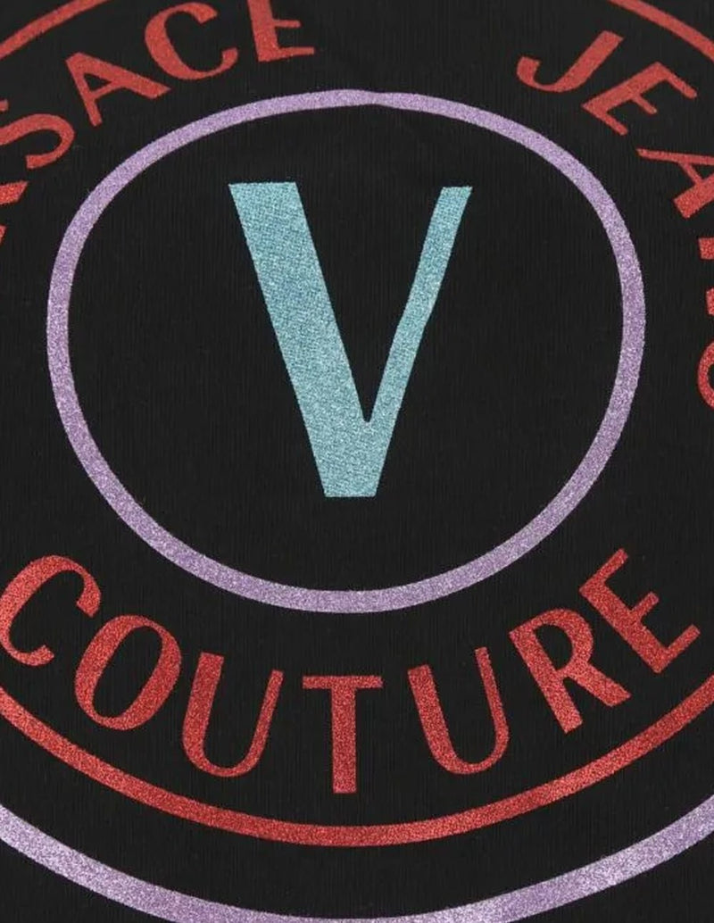 Sudadera Versace Jeans Couture con Logo Negra Mujer