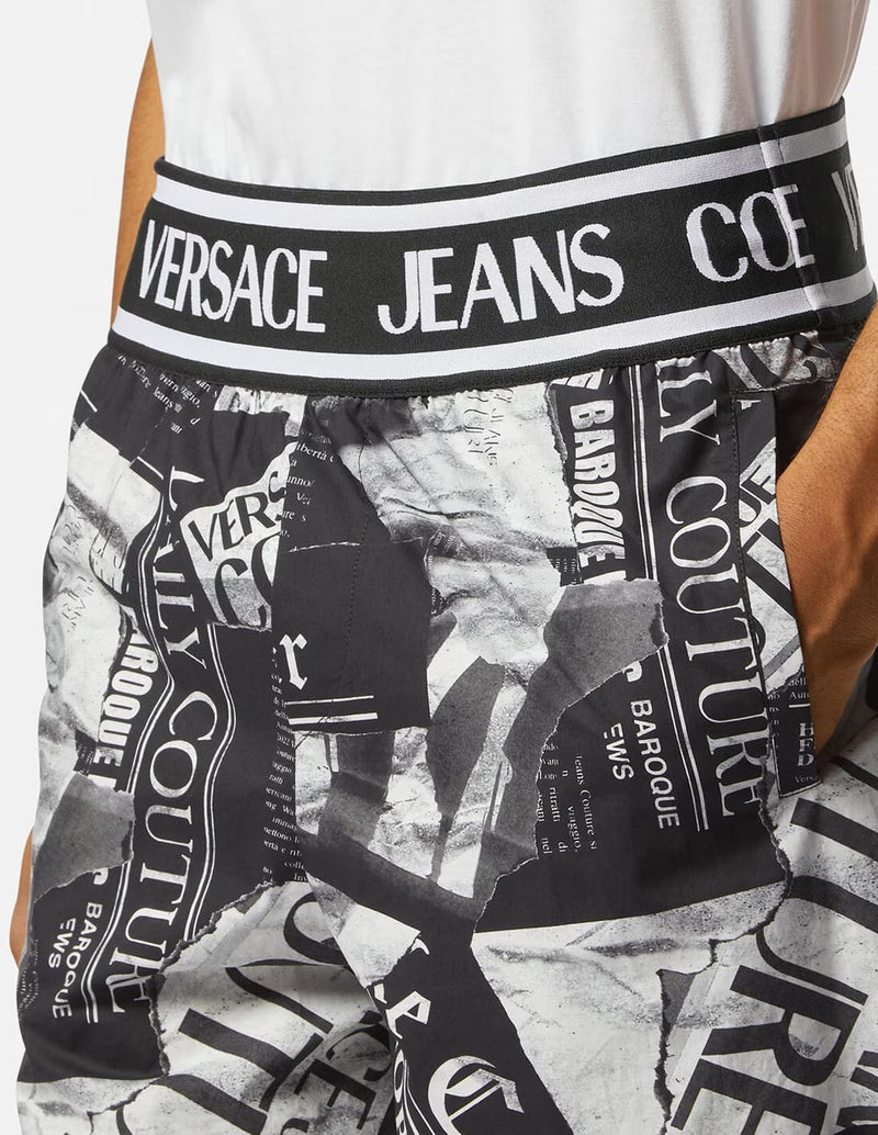 Pantalón Corto Versace Jeans Couture Magazine Negro Hombre
