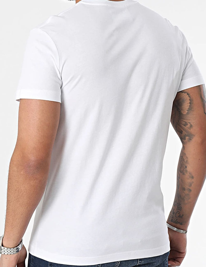 Camiseta Versace Jeans Couture con Logo Watercolour Blanca Hombre