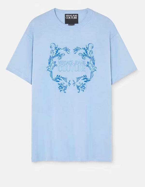 Camiseta Versace Jeans Couture con Logo Azul Hombre