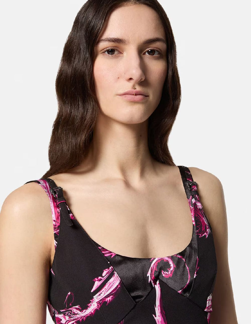 Vestido Versace Jeans Couture con Estampado Negro Mujer