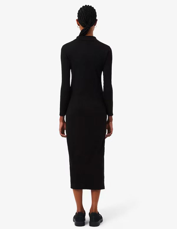 Vestido Lacoste de Canalé Negro Mujer