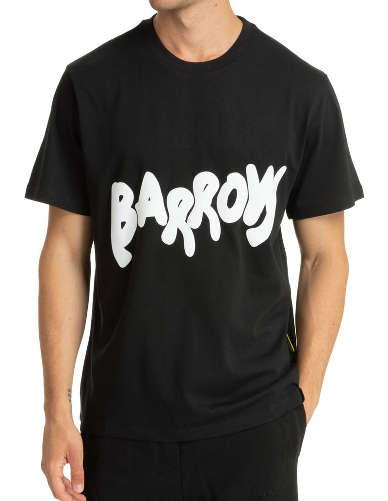 Camiseta BARROW Contrast Lettering Logo Negra Unisex