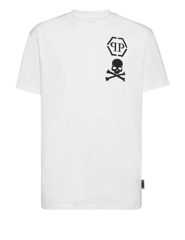 Camiseta Philipp Plein Skull&Bones Blanca Hombre