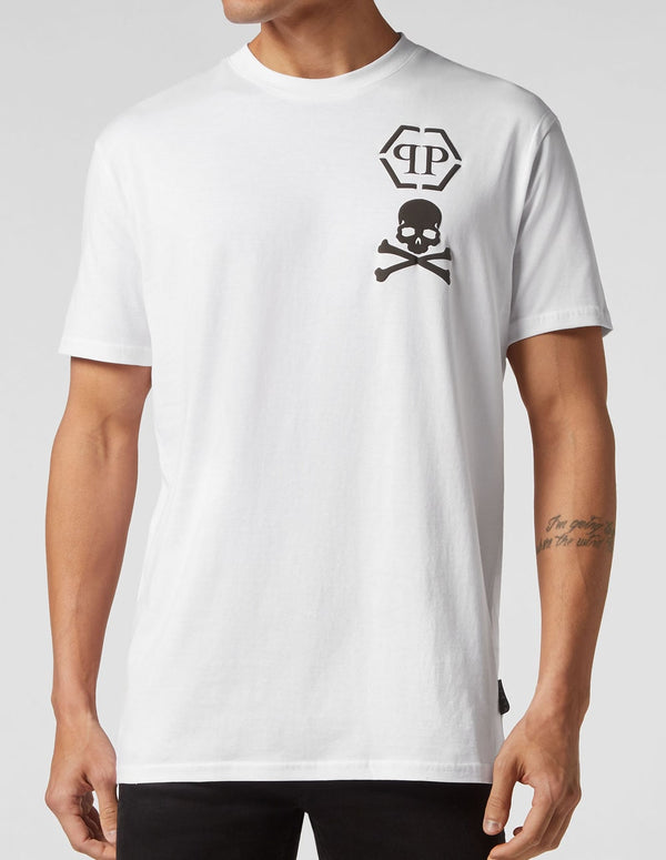 Camiseta Philipp Plein Skull&Bones Blanca Hombre