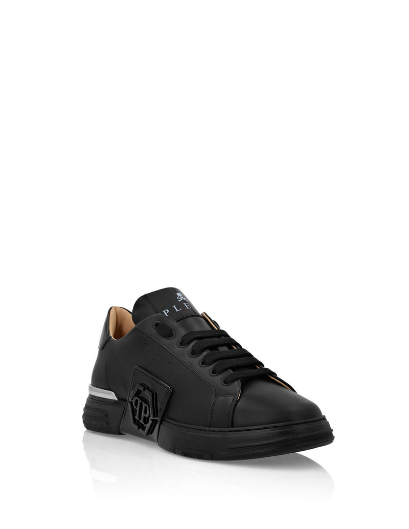 Philipp Plein Lo-Top Leather Phantom Kick$ Negras Hombre