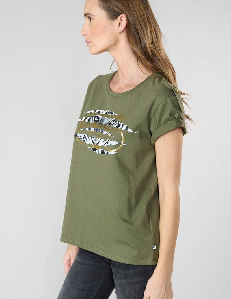 Camiseta Le Temps des Cerises Falbie Verde Mujer