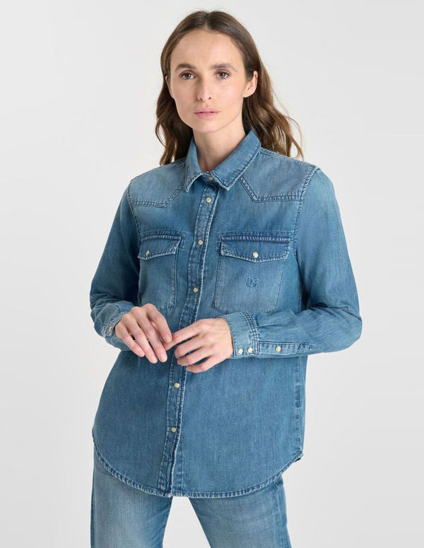 Camisa Vaquera Le Temps des Cerises Barbara Azul Mujer