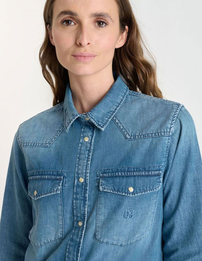 Camisa Vaquera Le Temps des Cerises Barbara Azul Mujer