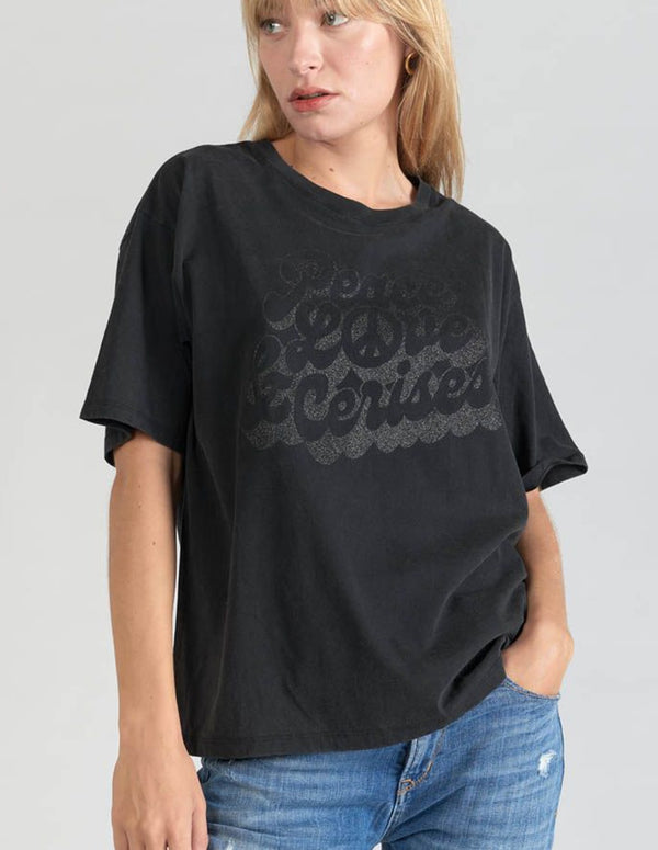 Camiseta Le Temps des Cerises Cassio Negra Mujer