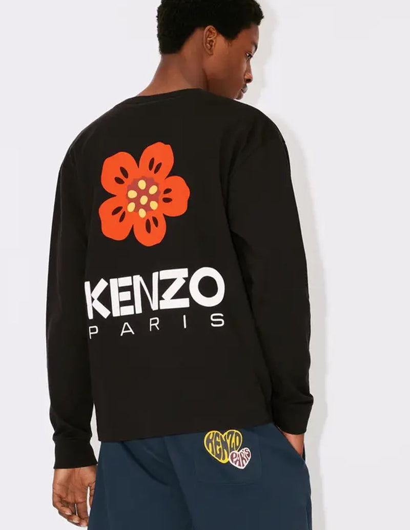 Camiseta Kenzo Boke Flower de Manga Larga Negra Hombre