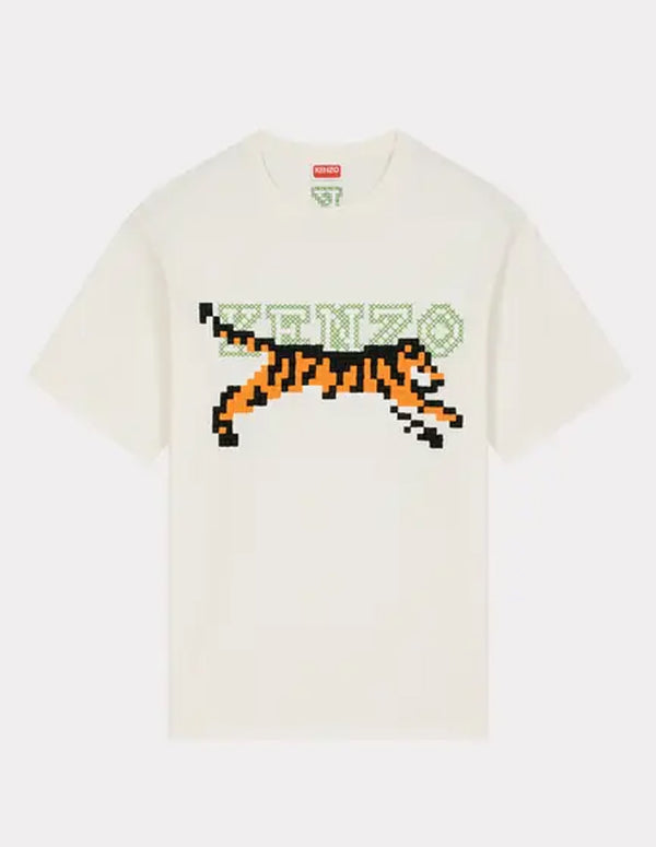 Camiseta Kenzo Pixel Oversized Blanca Hombre