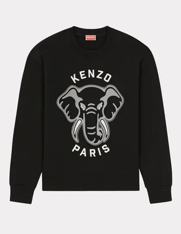 Sudadera Kenzo Elephant Varsity Jungle Negra Hombre