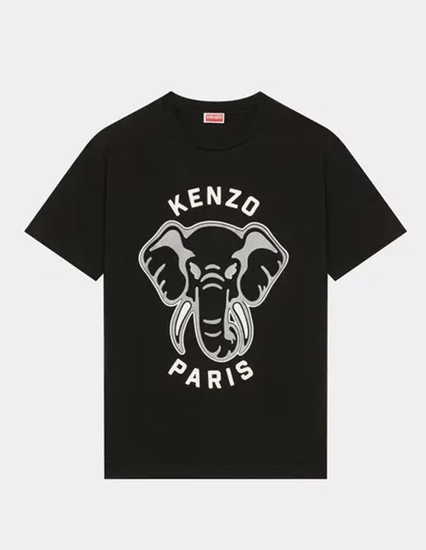 Camiseta Kenzo Elephant Varsity Jungle Negra Hombre