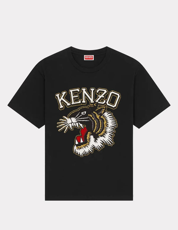 Camiseta Kenzo Tiger Varsity con Bordado Negra Hombre