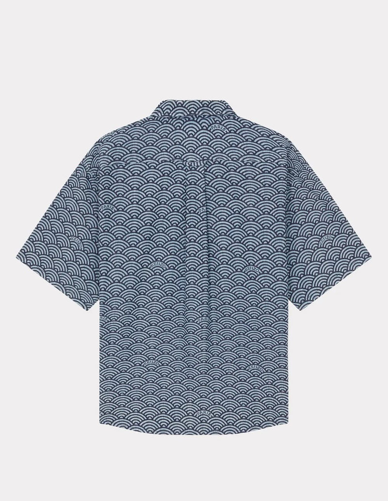 Camisa Vaquera Kenzo Seigaiha Azul Hombre