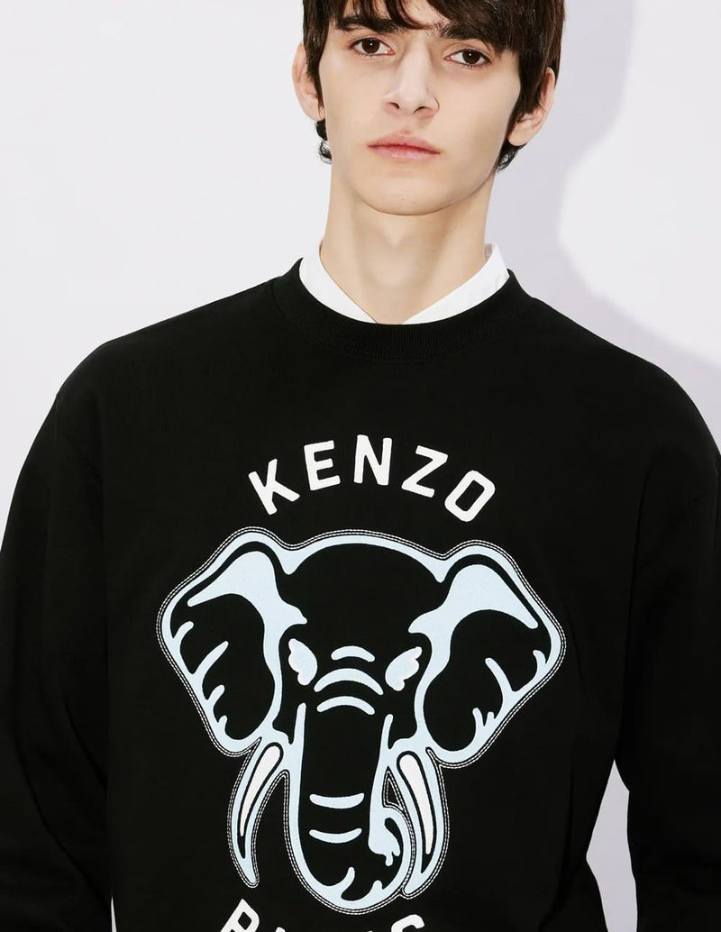 Sudadera Kenzo con Bordado Kenzo Elephant Negra Hombre