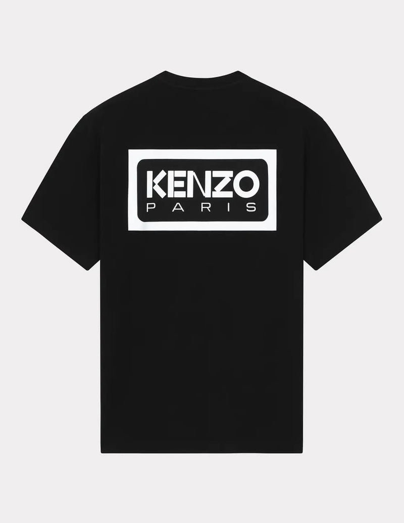 Camiseta Kenzo con Bordado Kenzo Paris Negra Hombre