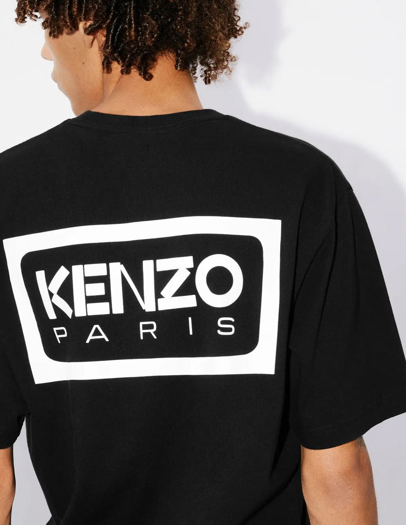 Camiseta Kenzo con Bordado Kenzo Paris Negra Hombre