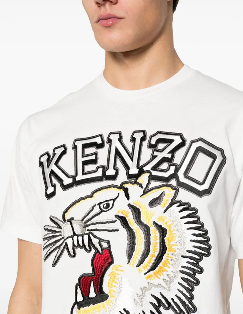 Camiseta Kenzo Tiger Varsity Blanca Hombre