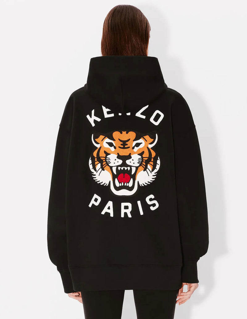 Sudadera con Capucha Kenzo Lucky Tiger Negra  Unisex