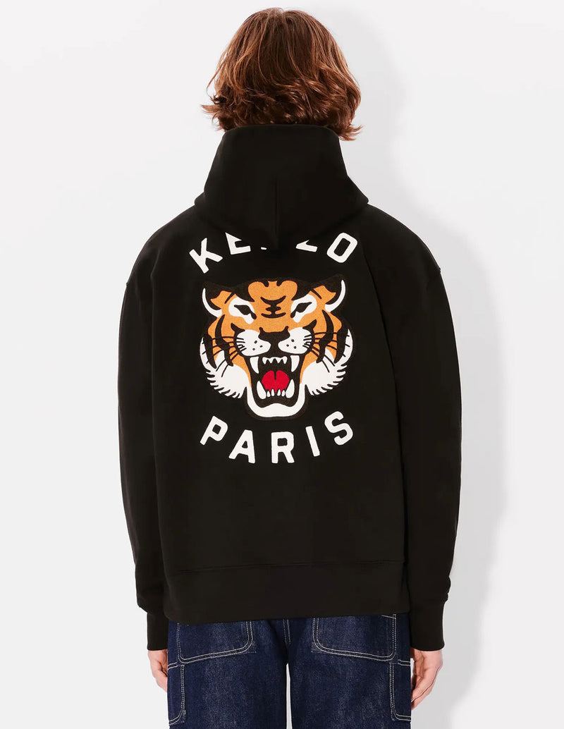 Sudadera con Capucha Kenzo Lucky Tiger Negra  Unisex