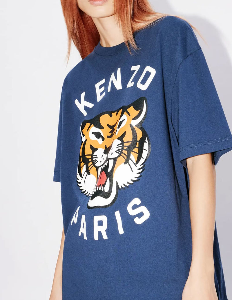 Camiseta Kenzo Lucky Tiger Oversize Azul Unisex