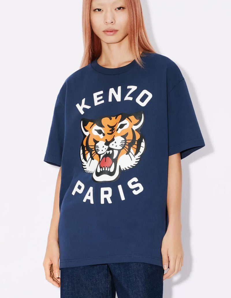 Camiseta Kenzo Lucky Tiger Oversize Azul Unisex