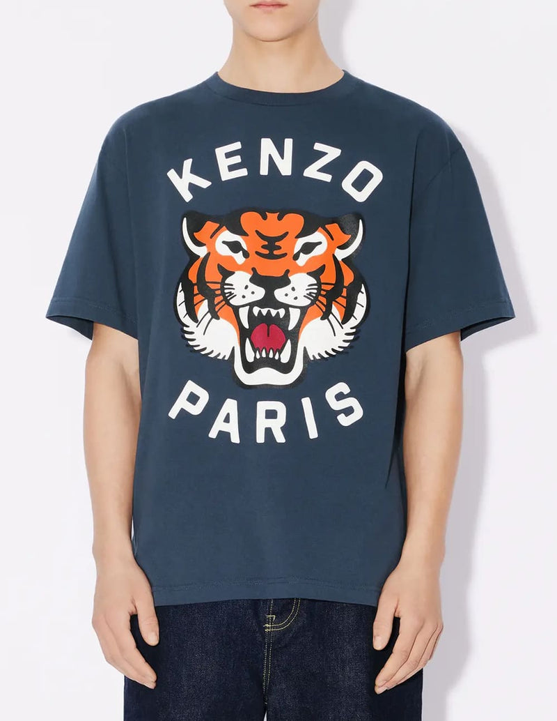 Camiseta Kenzo Lucky Tiger Oversize Azul Unisex