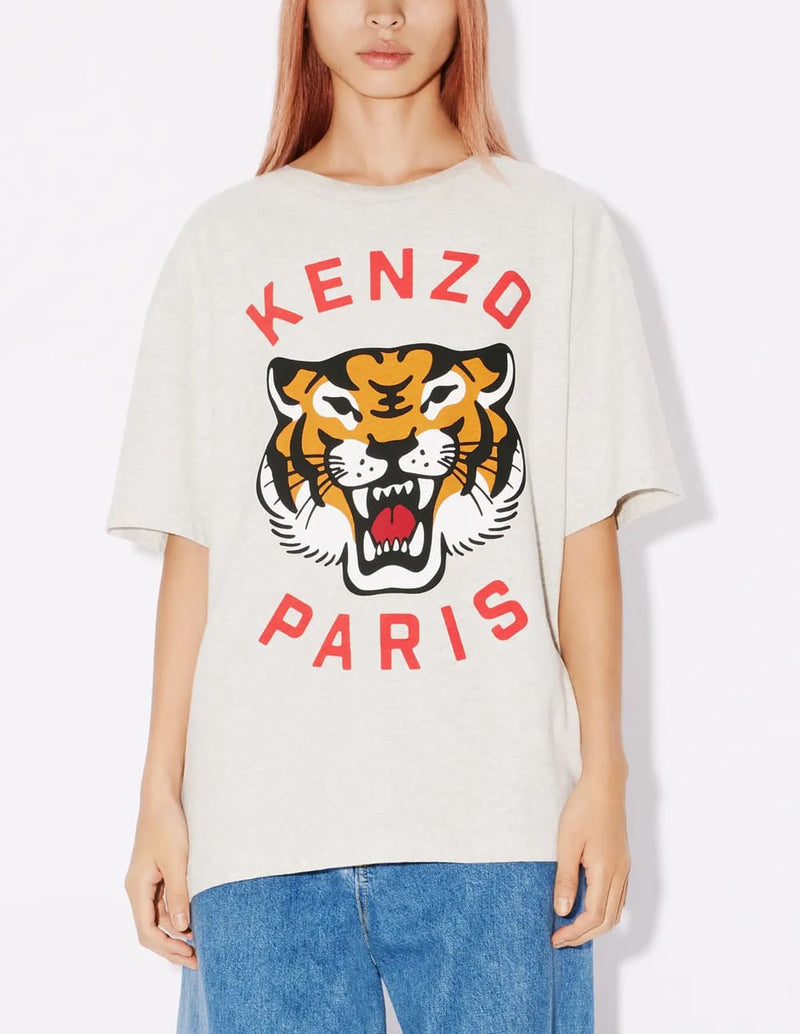 Camiseta Kenzo Lucky Tiger Oversize Gris Unisex