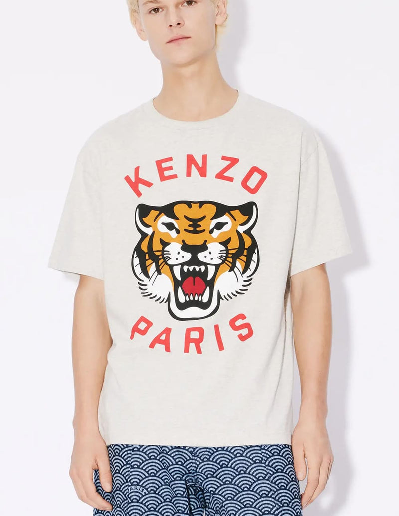 Camiseta Kenzo Lucky Tiger Oversize Gris Unisex