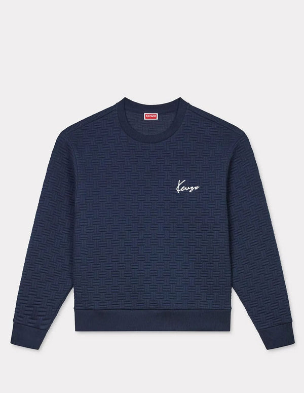 Sudadera Kenzo con Bordado Kenzo Wave Azul Hombre