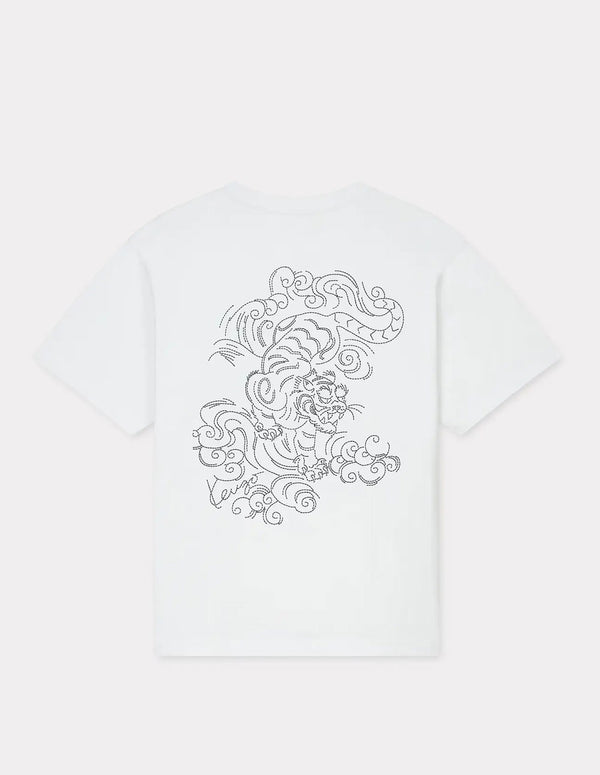 Camiseta Kenzo Oversized Kenzo Star Tiger Blanca Hombre