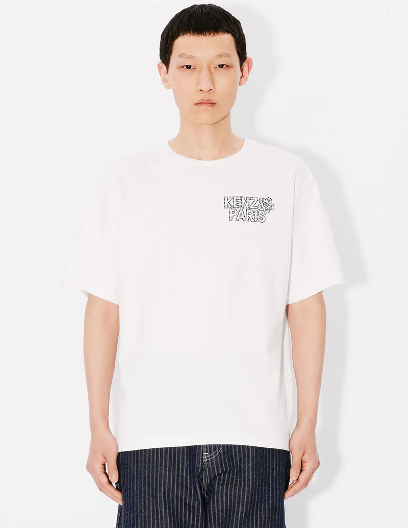 Camiseta Kenzo Oversized Bordada Kenzo Constellation Blanca Hombre