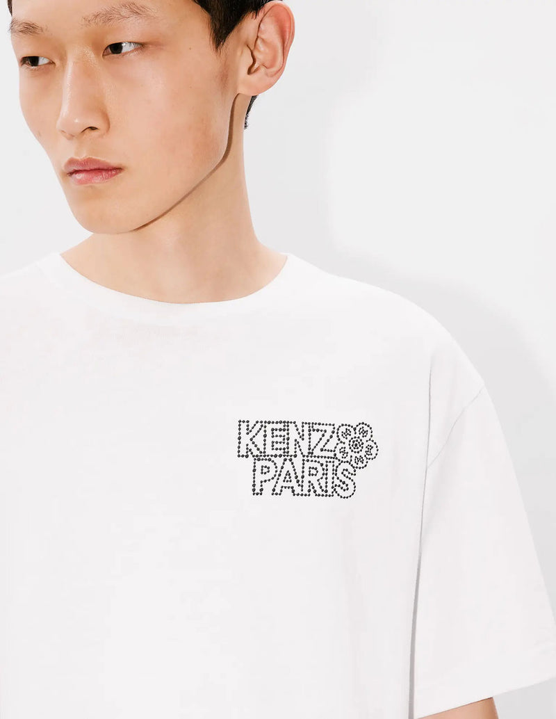 Camiseta Kenzo Oversized Bordada Kenzo Constellation Blanca Hombre