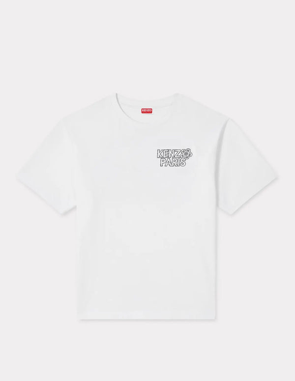 Camiseta Kenzo Oversized Bordada Kenzo Constellation Blanca Hombre