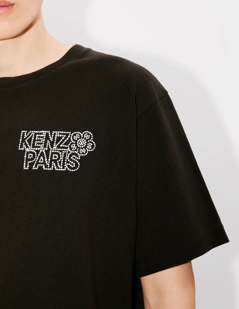 Camiseta Kenzo Oversized Bordada Kenzo Constellation Negra Hombre