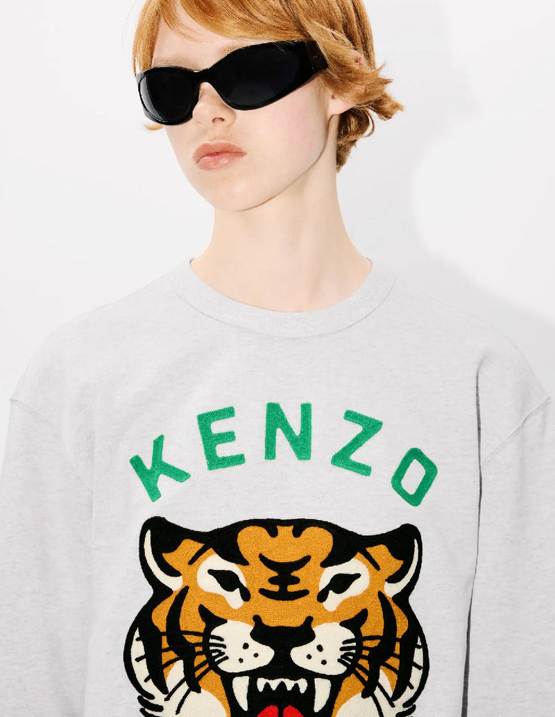 Sudadera Kenzo Bordada Lucky Tiger Gris Unisex