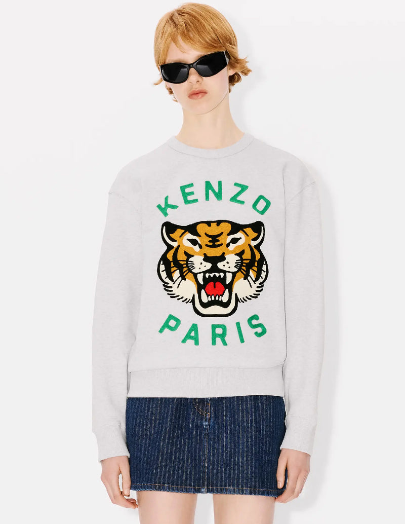 Sudadera Kenzo Bordada Lucky Tiger Gris Unisex