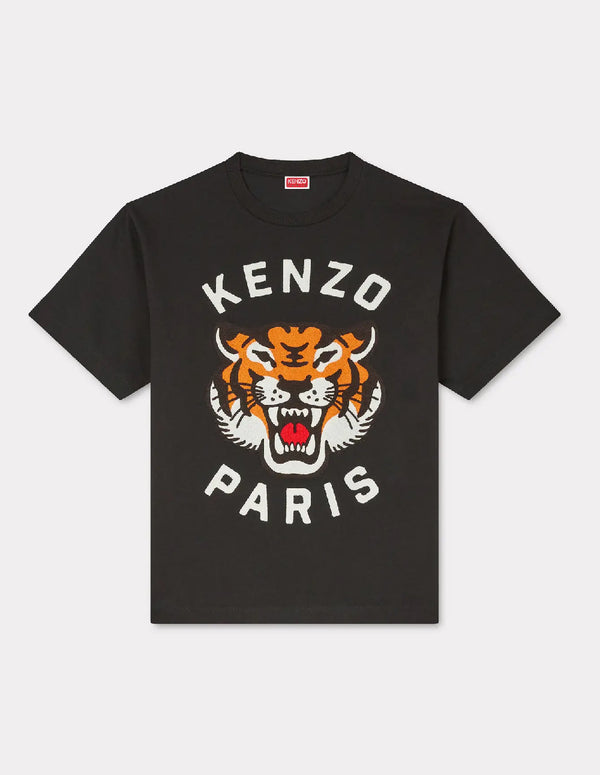 Camiseta Kenzo Oversized Bordada Lucky Tiger Negra Unisex