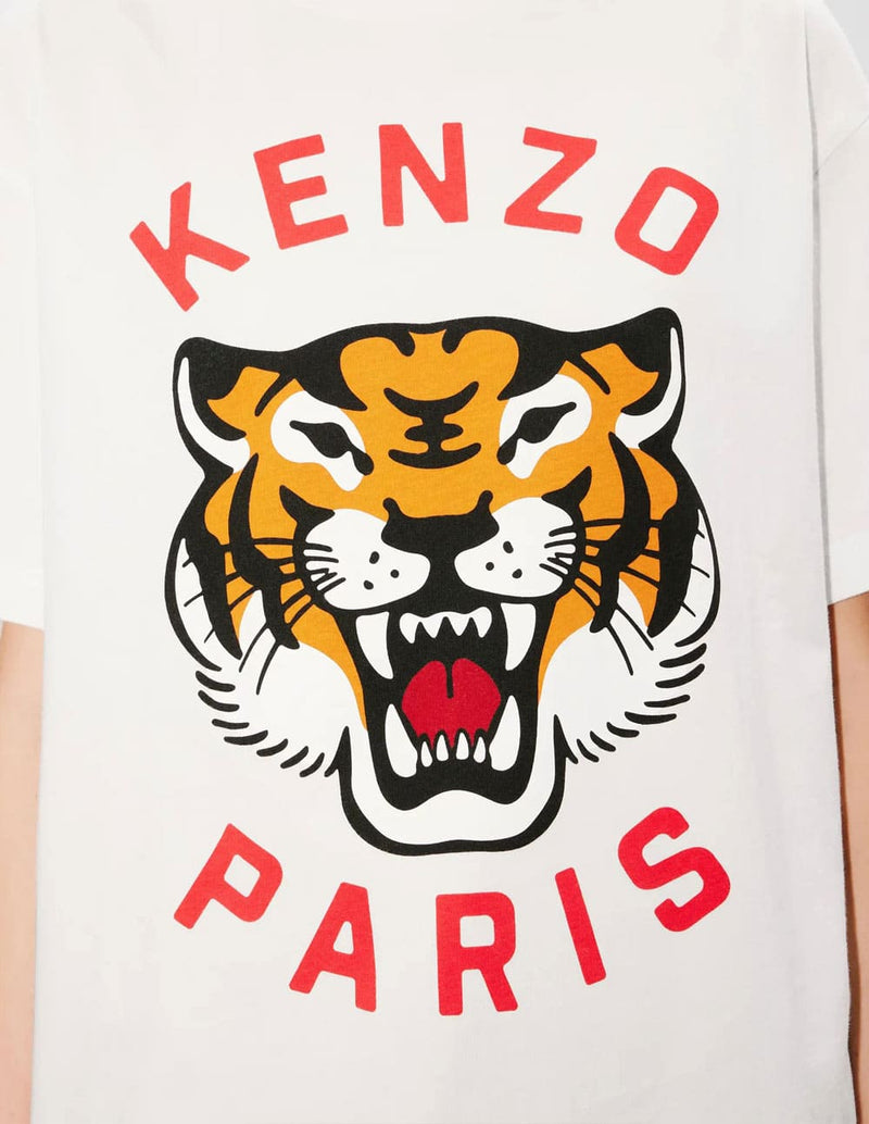 Camiseta Kenzo Oversized Lucky Tiger Blanca Unisex