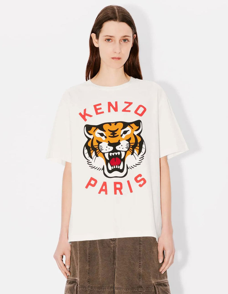 Camiseta Kenzo Oversized Lucky Tiger Blanca Unisex